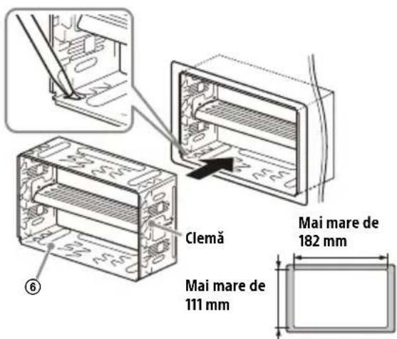 Clemă ⑥ Mai mare de 111 mm Mai mare de 182 mm