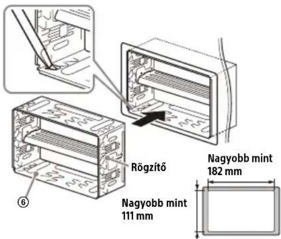 Rögzítő Nagyobb mint 111 mm ⑥ Nagyobb mint 182 mm