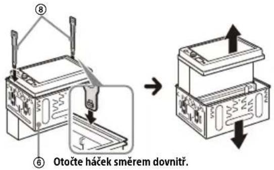 ⑧ ⑥ Otočte háček směrem dovnitr.