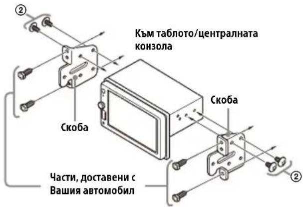 Към таблото/централната конзола Скоба Скоба Части, доставени с Вашия автомобил