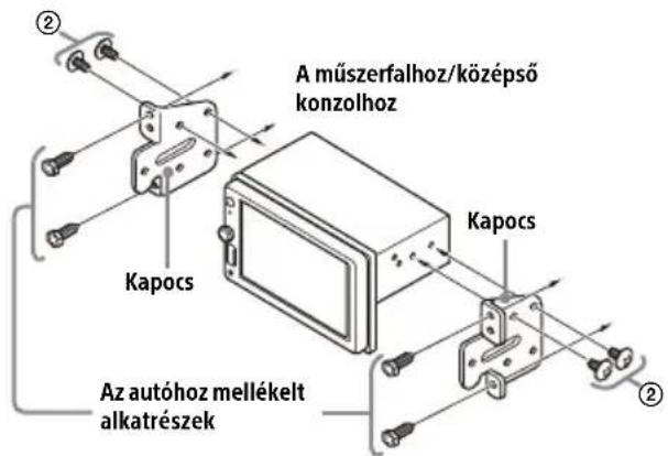 A műszerfalhoz/középső konzolhoz Kapocs Az autóhoz mellékelt alkatrészek Kapocs
