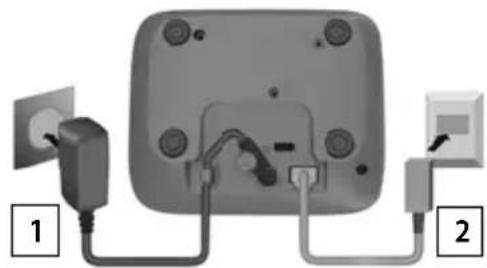 GIGASET A690HX - Připojení kolébky k elektrické a telefonní síti - 2