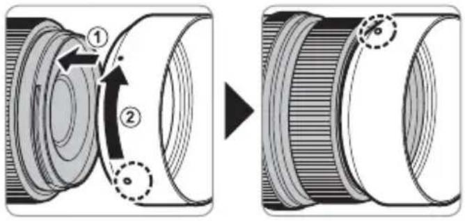 FUJIFILM GF63mmF2.8 R WR - Montera motljusskyddet - 1