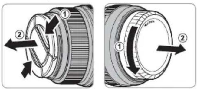FUJIFILM GF63mmF2.8 R WR - Suojusten poistaminen - 1