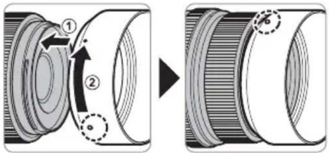 FUJIFILM GF63mmF2.8 R WR - Rimozione dei tappi copri ottica - 2