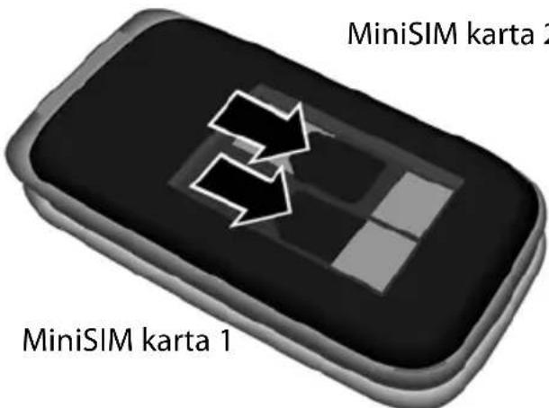 MiniSIM karta 2 MiniSIM karta 1