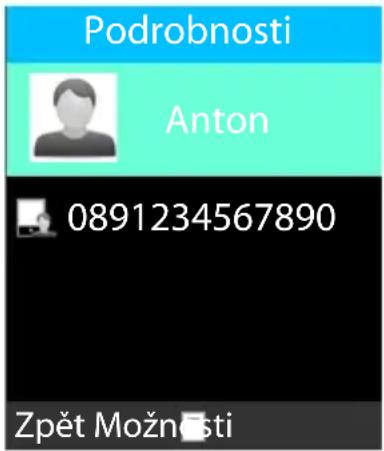 Podrobnosti Anton 0891234567890 Zpět Možněsti