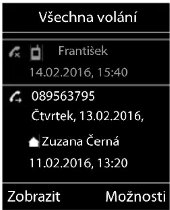 Všechna volání František 14.02.2016, 15:40 089563795 Čtvrtek, 13.02.2016, Zuzana Černá 11.02.2016, 13:20 Zobrazit Možnosti