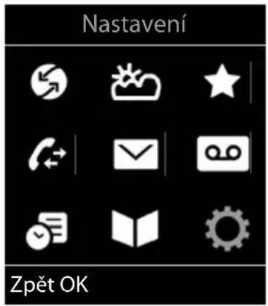 Nastavení Zpět OK