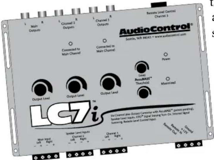 AudioControl LC7i - Six Channel Line Output Converter with AccuBASS™ for interfacing with factory installed audio systems - 1