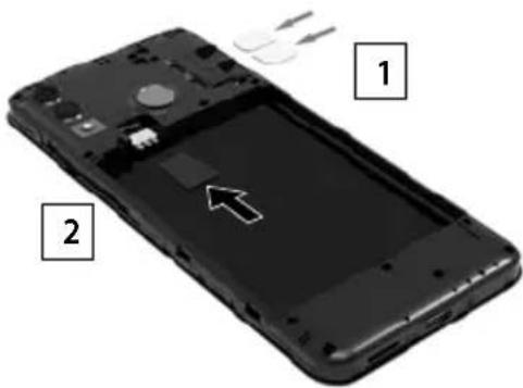 GIGASET GS3 - Vložte SIM kartu a paměťovou kartu - 1