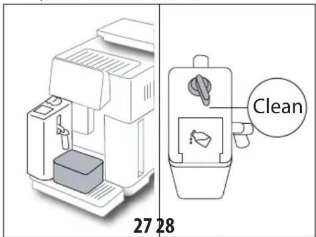 DELONGHI Magnifica S Smart ECAM250.33.TB - Čištění nádobky na mléko po každém použití - 1