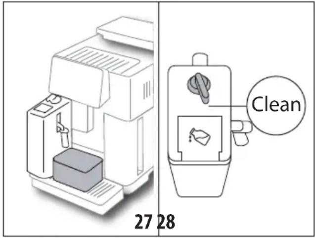 DELONGHI Magnifica S Smart ECAM250.33.TB - Her kullanımdan sonra süt haznesinin temizlenmesi - 1