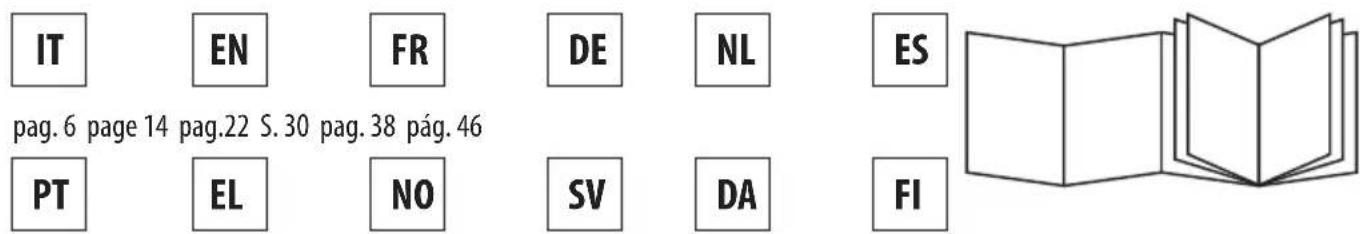 IT EN FR DE NL ES pag. 6 page 14 pag.22 S. 30 pag. 38 pág. 46 PT EL NO SV DA FI