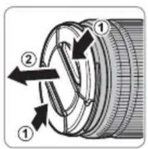 Diagram of a mechanical component with numbered parts and directional arrows indicating motion or assembly.
