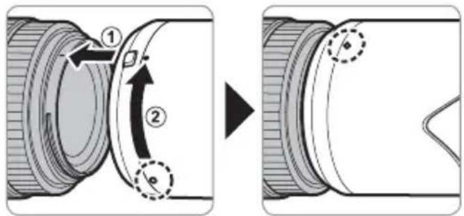FUJIFILM GF100-200mmF5.6 R LM OIS WR - レンズキャップの取り外し方 - 2