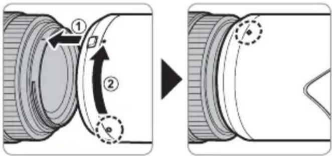 FUJIFILM GF100-200mmF5.6 R LM OIS WR - Montera motljusskyddet - 1
