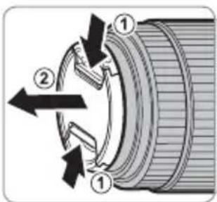 FUJIFILM GF100-200mmF5.6 R LM OIS WR - Rimozione dei tappi copri ottica - 1
