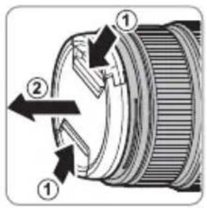 FUJIFILM XF50-140mmF2.8 R LM OIS WR - Rimozione dei tappi copri ottica - 1