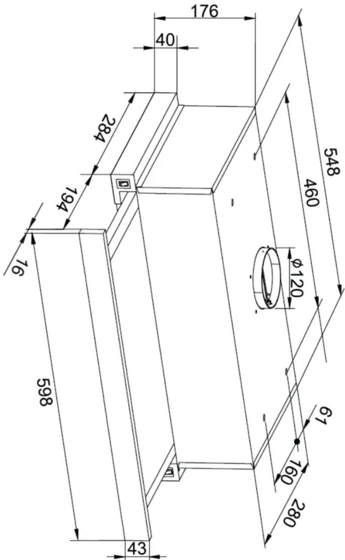 548 460 67 φ120 160 280 43 194 284 176 40 598