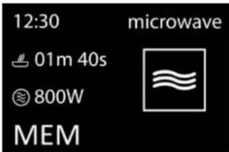 12:30 microwave 01m 40s 800W MEM