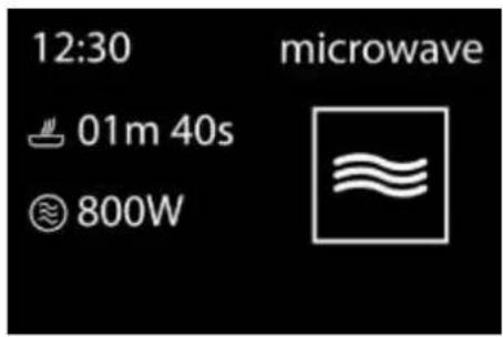 12:30 microwave 01m 40s 800W