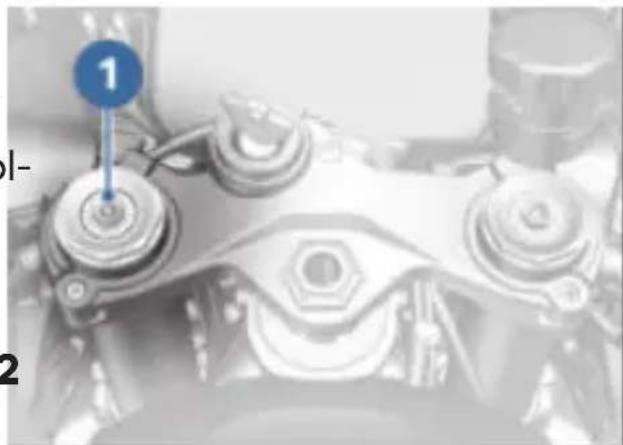 BMW M 1000 RR (2020) - Nastavení stupně tlumení při stlačení na předním kole - 1