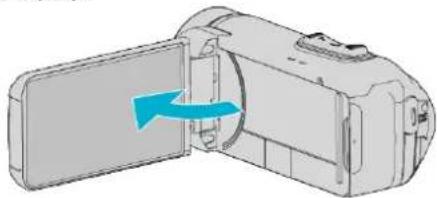 JVC Everio GZ-RX515 - ■ To turn on the power - 1