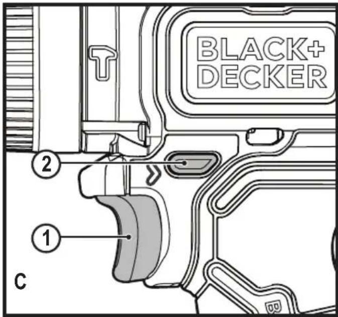 BLACK+ DECKER ① ② C