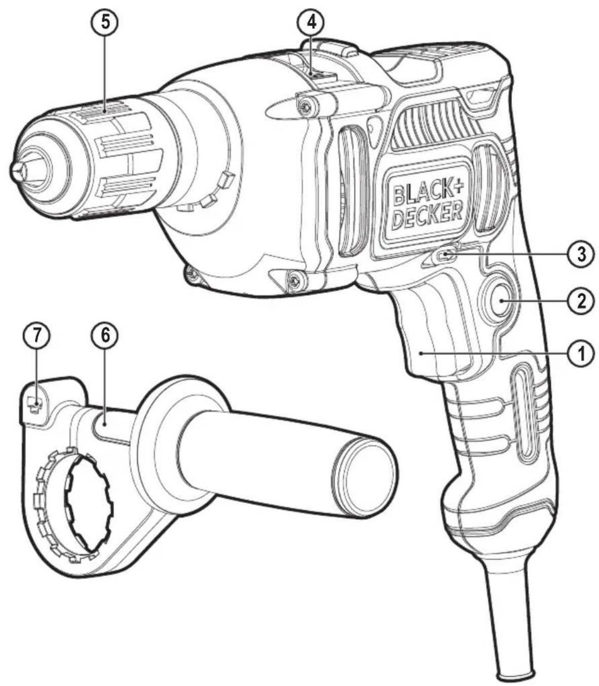 BLACK+ DECKER 1 2 3 4 5 6 7