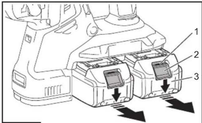 Technical diagram of a mechanical device with labeled components and directional arrows indicating movement or assembly.