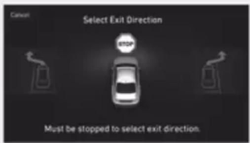 Genesis G80 (2021) - Select exit direction - 1