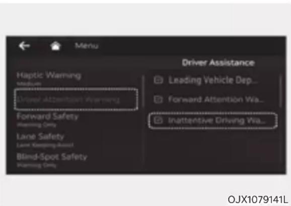 Genesis G80 (2021) - Setting functions for the system - 1