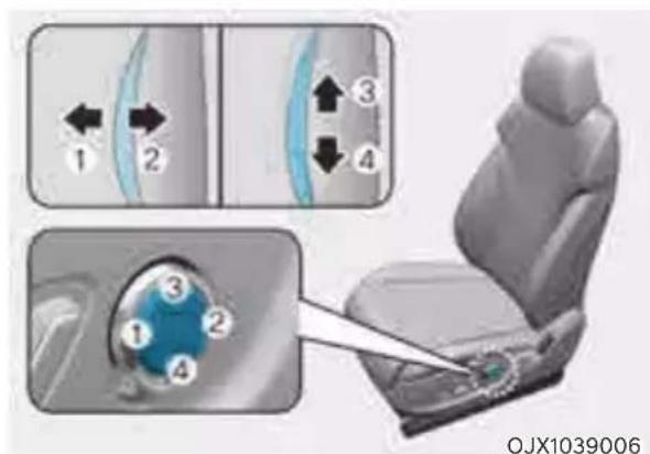 Genesis G80 (2021) - Seat cushion extension adjustment (for driver's seat) (if equipped) - 3