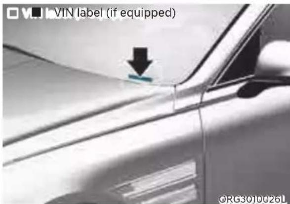Genesis G80 (2021) - VEHICLE IDENTIFICATION NUMBER (VIN) - 2