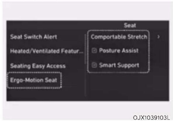 Genesis G80 (2021) - Seat cushion extension adjustment (for driver's seat) (if equipped) - 5