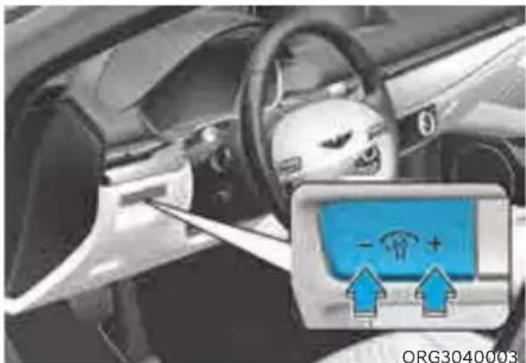 Genesis G80 (2021) - Instrument Cluster Control Instrument panel illumination (if equipped) - 1
