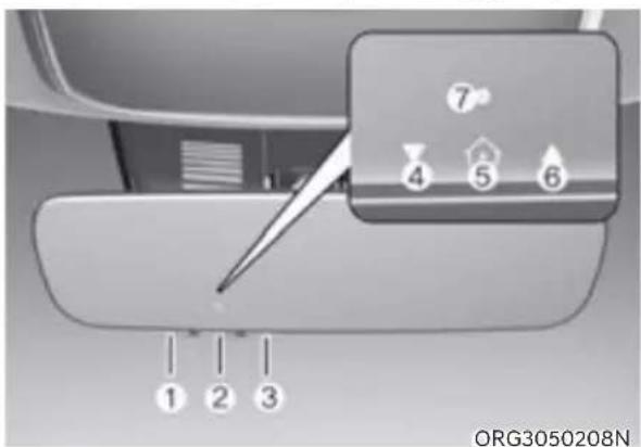 Genesis G80 (2021) - Electrochromic mirror (ECM) with HomeLink® system (if equipped) - 1