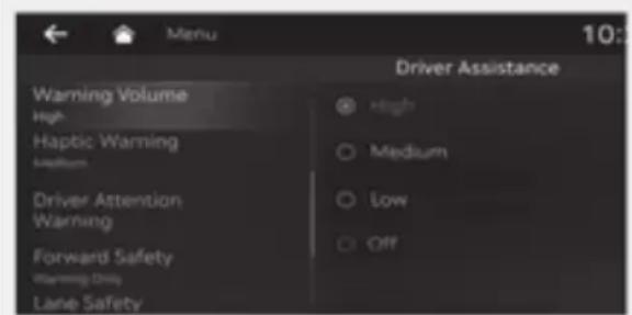 Genesis G80 (2021) - Warning Timing - 1