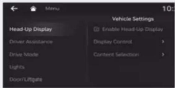 Genesis G80 (2021) - Head-Up Display Settings - 1