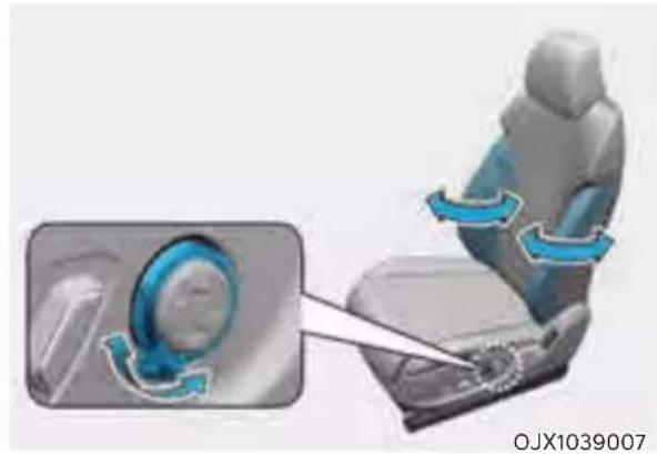 Genesis G80 (2021) - Seat cushion extension adjustment (for driver's seat) (if equipped) - 4