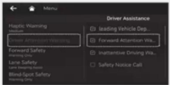 Genesis G80 (2021) - Setting functions for the system - 1