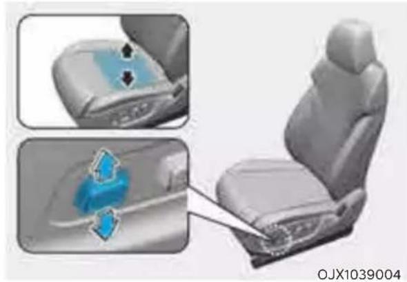 Genesis G80 (2021) - Seat cushion extension adjustment (for driver's seat) (if equipped) - 2