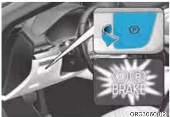Genesis G80 (2021) - Electronic Parking Brake (EPB) Applying the parking brake - 1