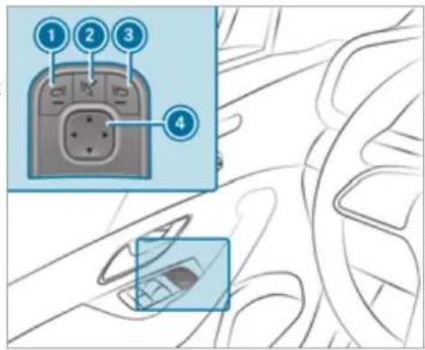 Mercedes-Benz GLS (2021) - Operating the outside mirrors - 1