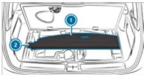 Mercedes-Benz GLS (2021) - Stowing the load compartment cover - 1