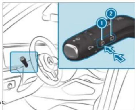 Mercedes-Benz GLS (2021) - Switching the windscreen wipers on/off - 2