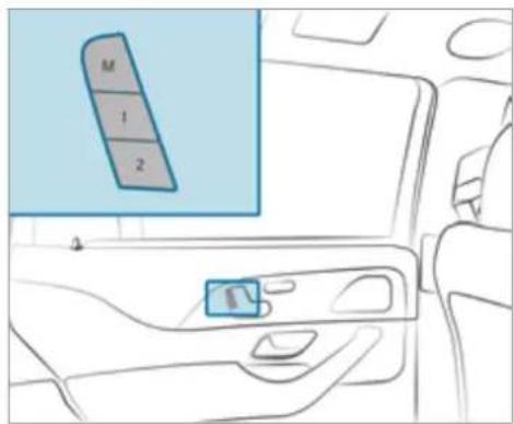 Mercedes-Benz GLS (2021) - Operating the rear seat via the memory function in the rear passenger compartment - 2