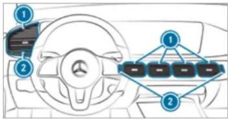 Mercedes-Benz GLS (2021) - Adjusting the front air vents - 1