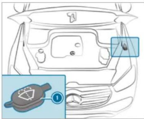 Mercedes-Benz GLS (2021) - Topping up the windscreen washer system - 1
